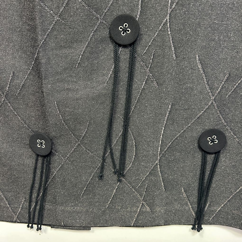 Taking Shape Charcoal Cotton Skirt - Size 18