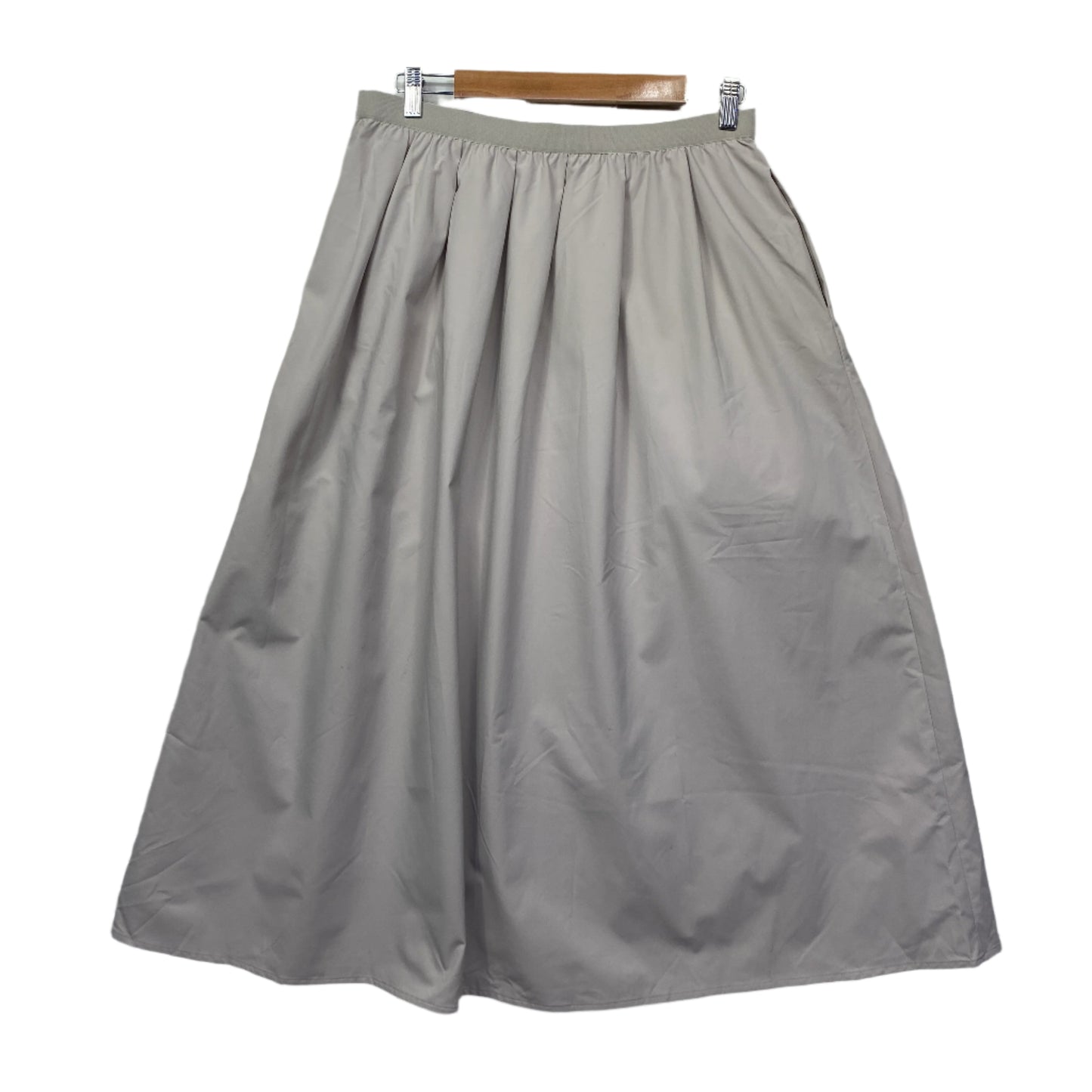 Uniqlo Volume Maxi Skirts Size 14 Large Light Grey Pockets New