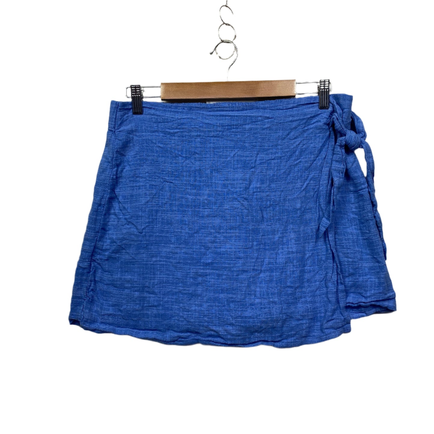 Anko Mini Skirt Size 16 Blue Cotton Viscose