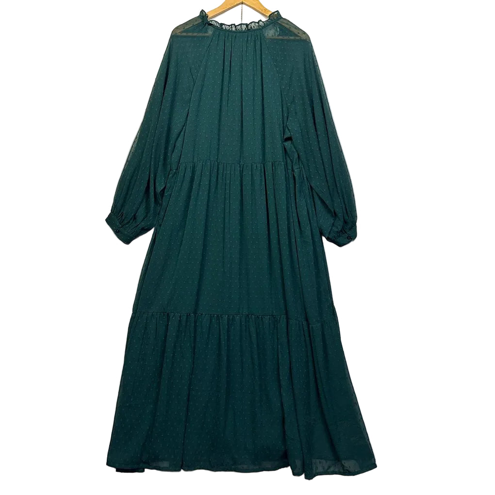 Anko Green Tiered Midi Dress - Size 20