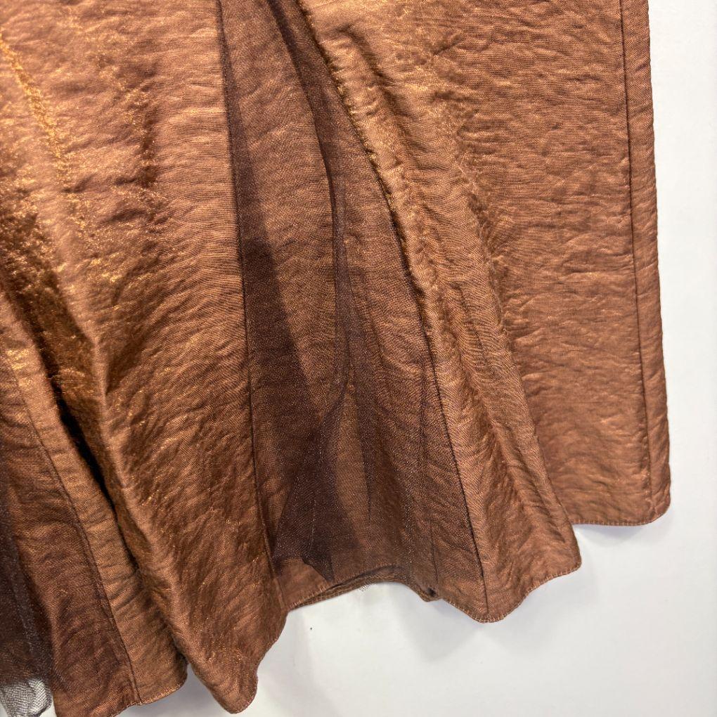 Vintage Metallic Brown Skirt - Size 16/18/20