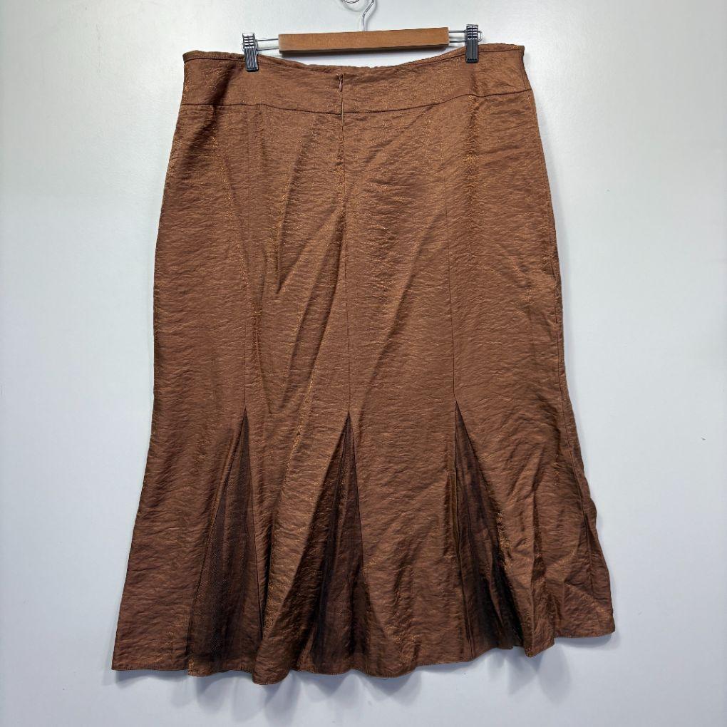 Vintage Metallic Brown Skirt - Size 16/18/20