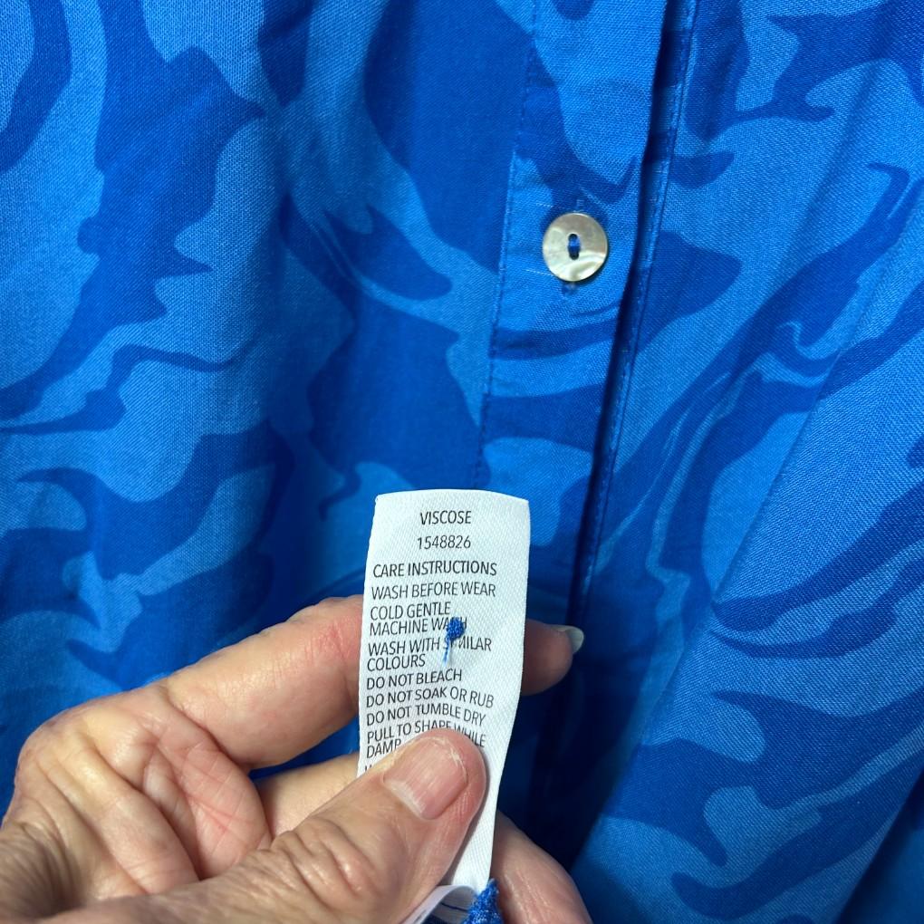Avella Blue Print Dress - Size 18