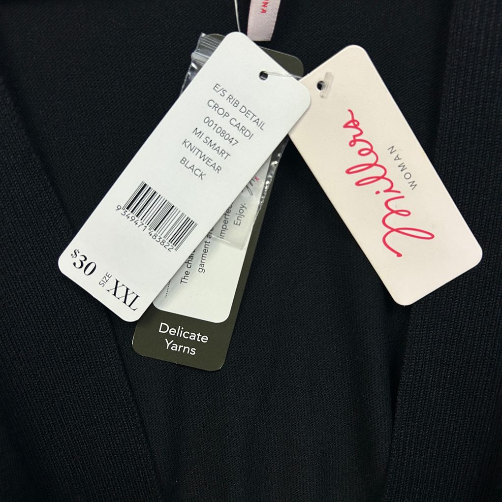 Millers Black Crop Cardigan - Size XXL