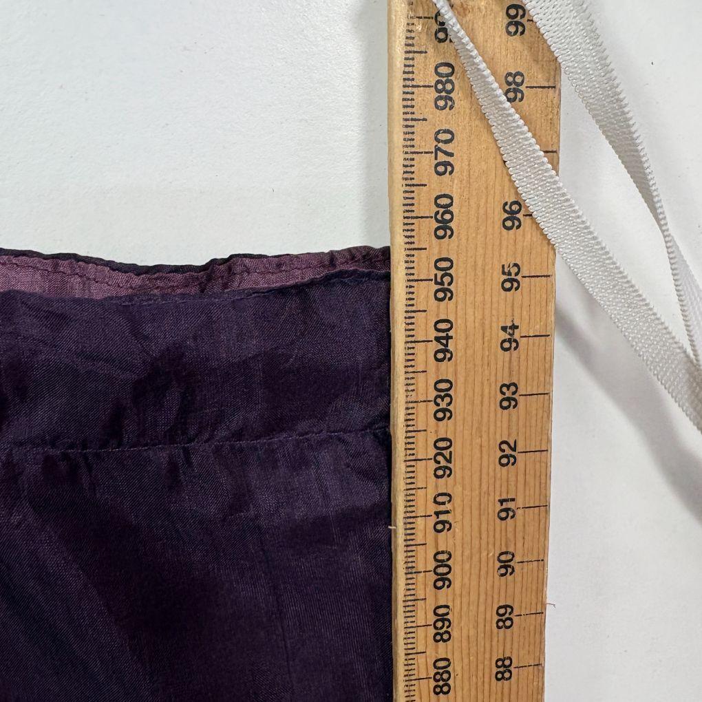 Cropped Purple Cargo Silk Pants - Size XL