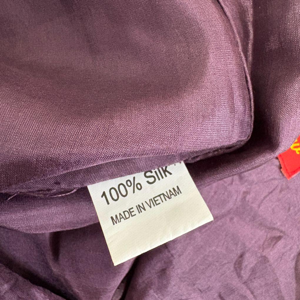 Cropped Purple Cargo Silk Pants - Size XL