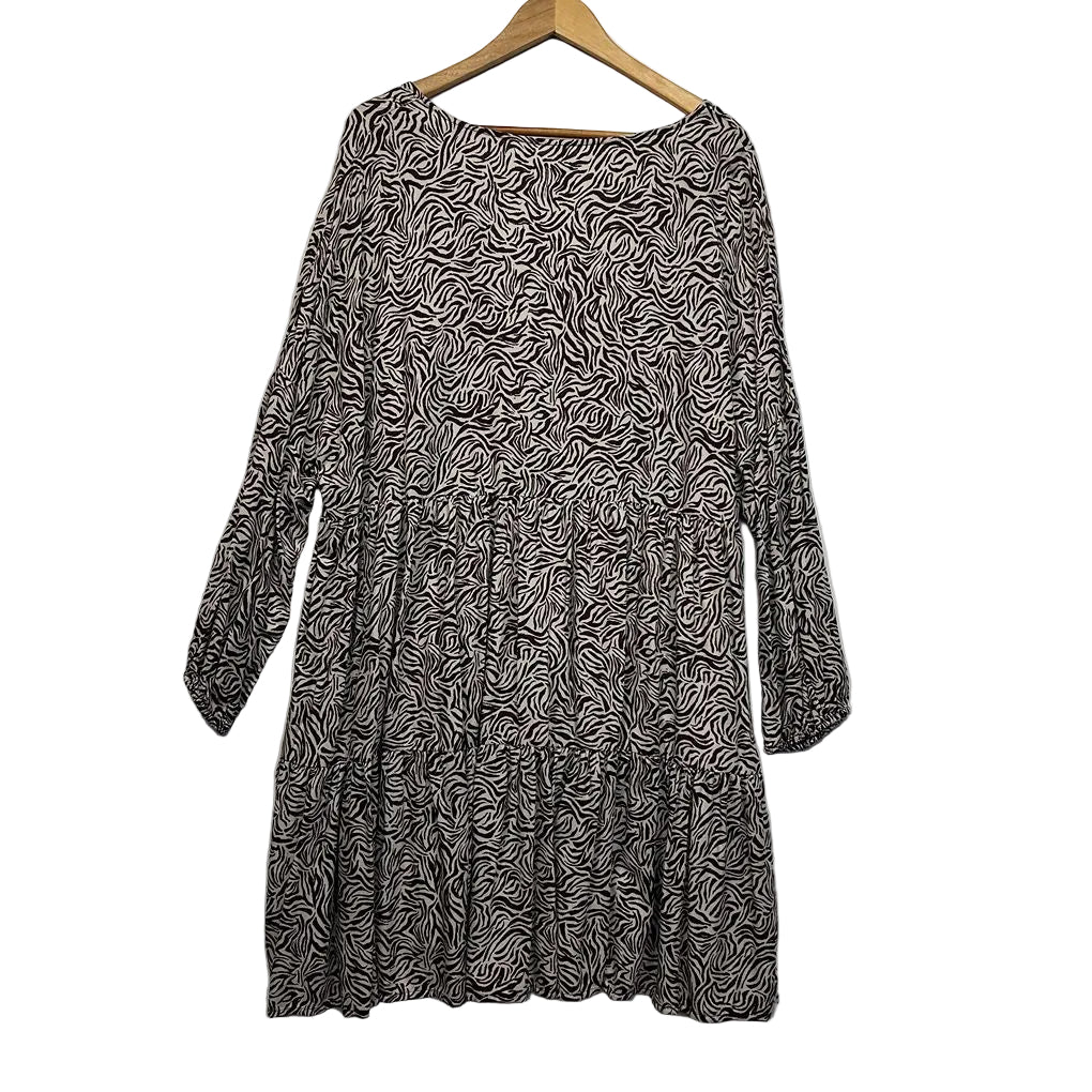 Anko Brown Zebra Print Dress - Size 20