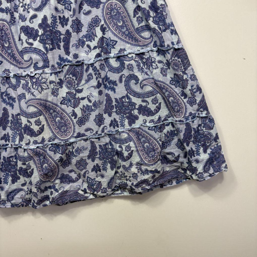 Blue Paisley Maxi Skirt - Size 16/18