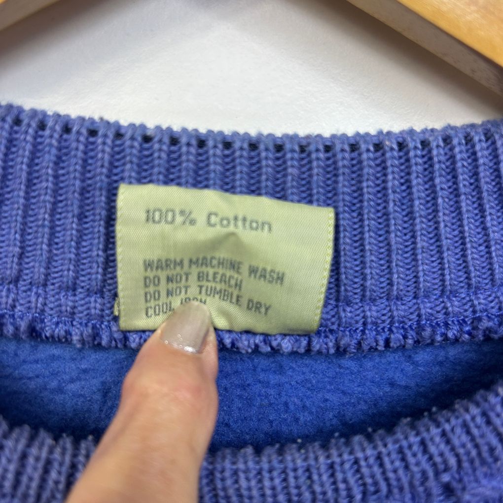 Vintage Made in Australia Kulla Blue Cotton Jumper - Size L