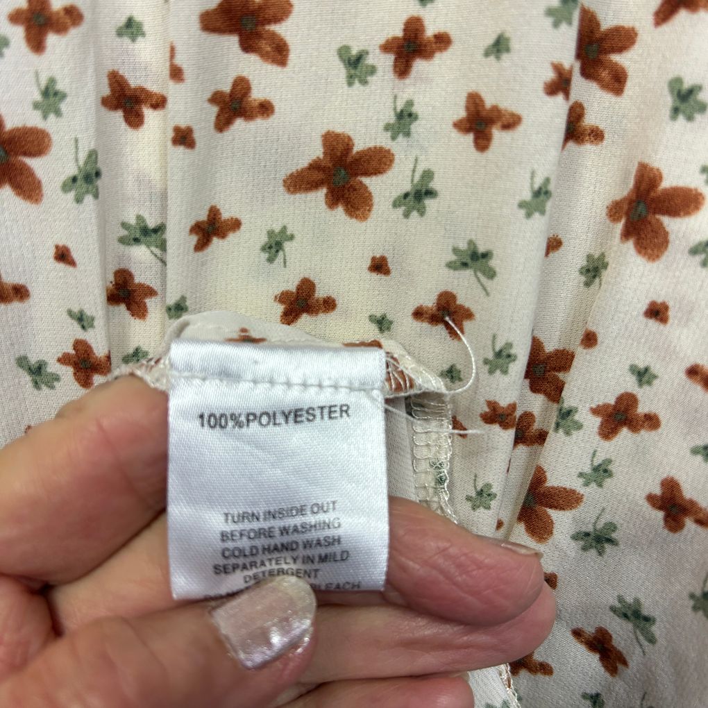 Sabo Cream Floral Playsuit - Size L