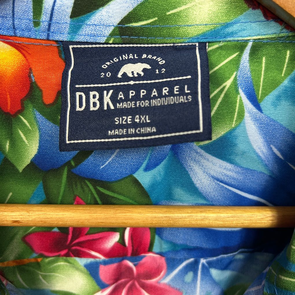 DBK Apparel Multicoloured Mens Hawaiian Shirt - Size 4XL