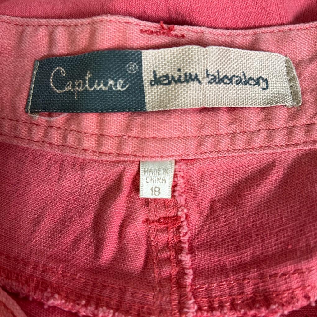 Capture Coral Cotton Capri Pants - Size 18