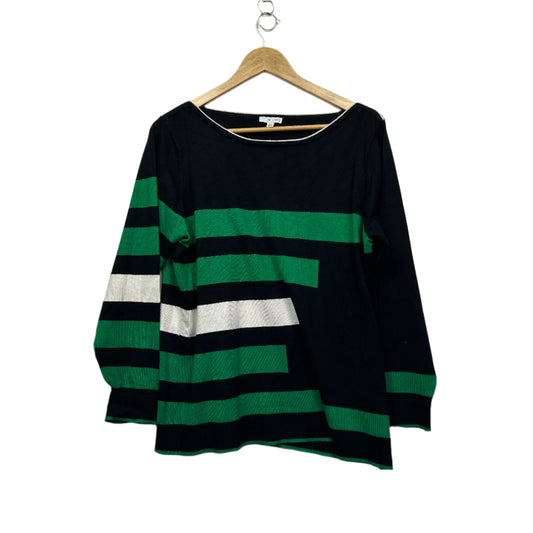 W Lane Knit Jumper Size XL Black Green Long Sleeve