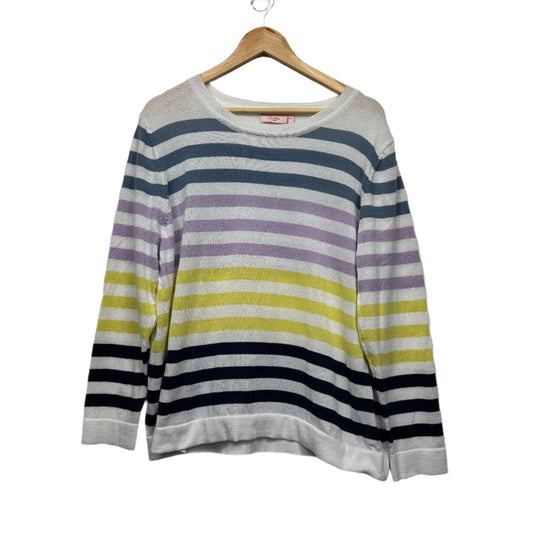 Millers Knit Jumper Size XL Long Sleeve Multicoloured Striped
