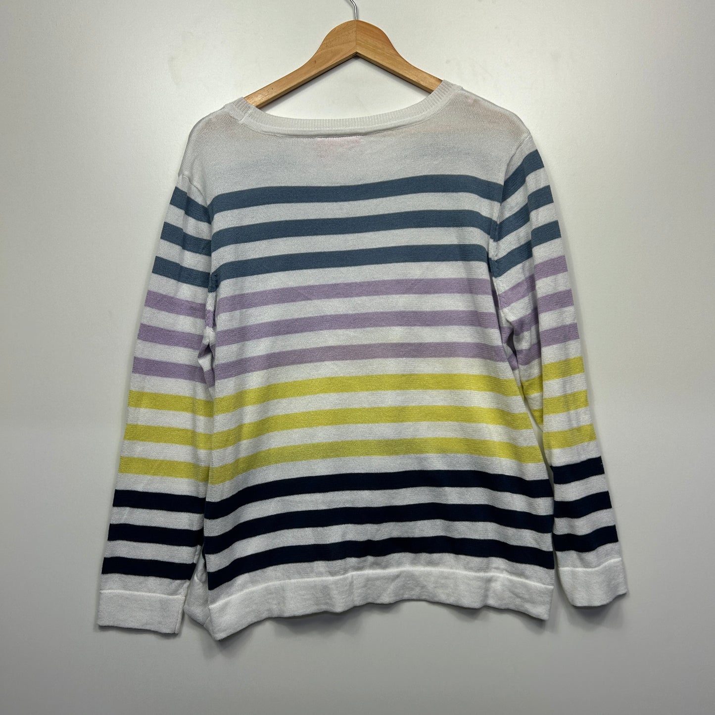 Millers Knit Jumper Size XL Long Sleeve Multicoloured Striped