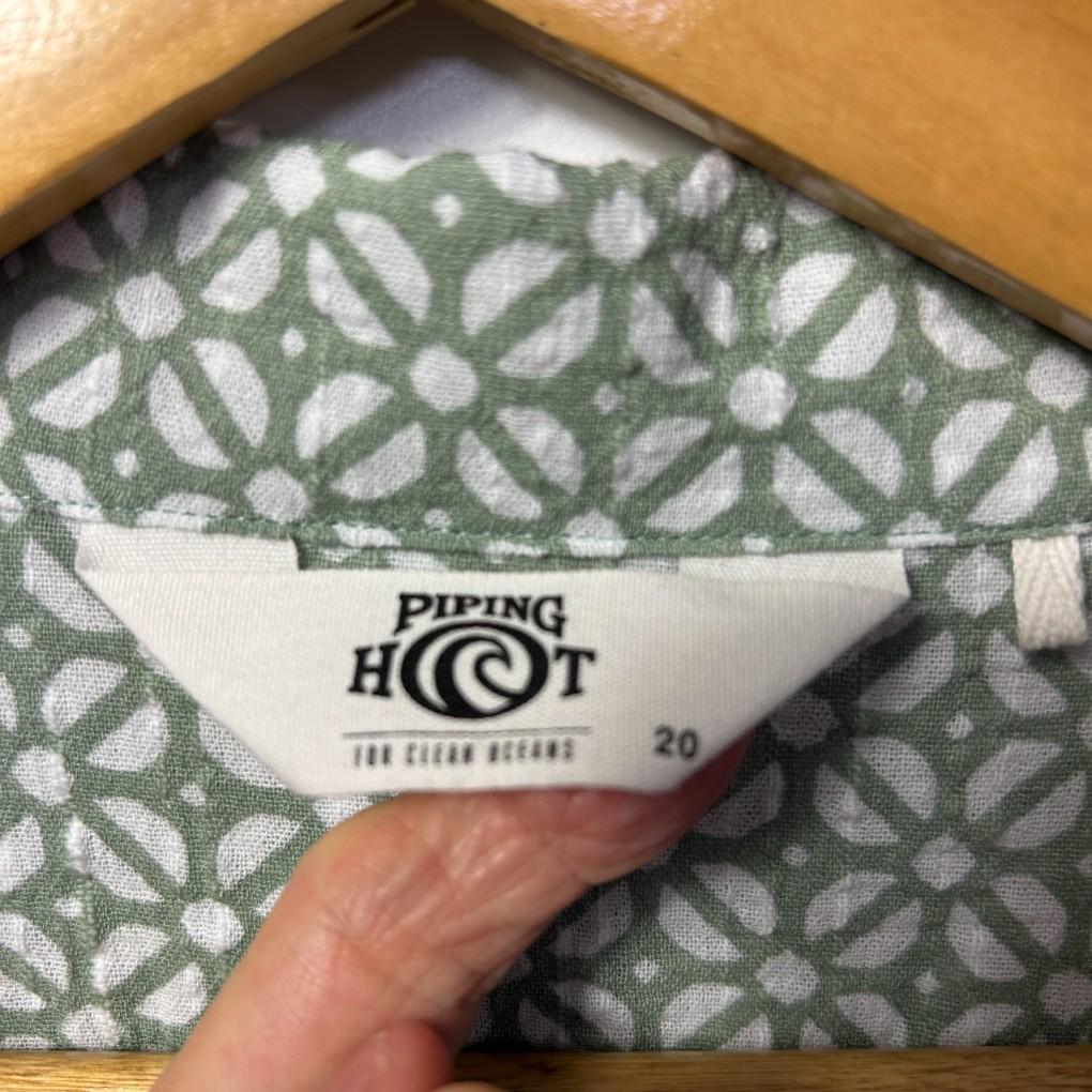 Piping Hot Sage Green Shirt - Size 20