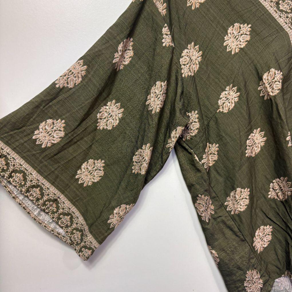 Olive Boho Top - Size XXL