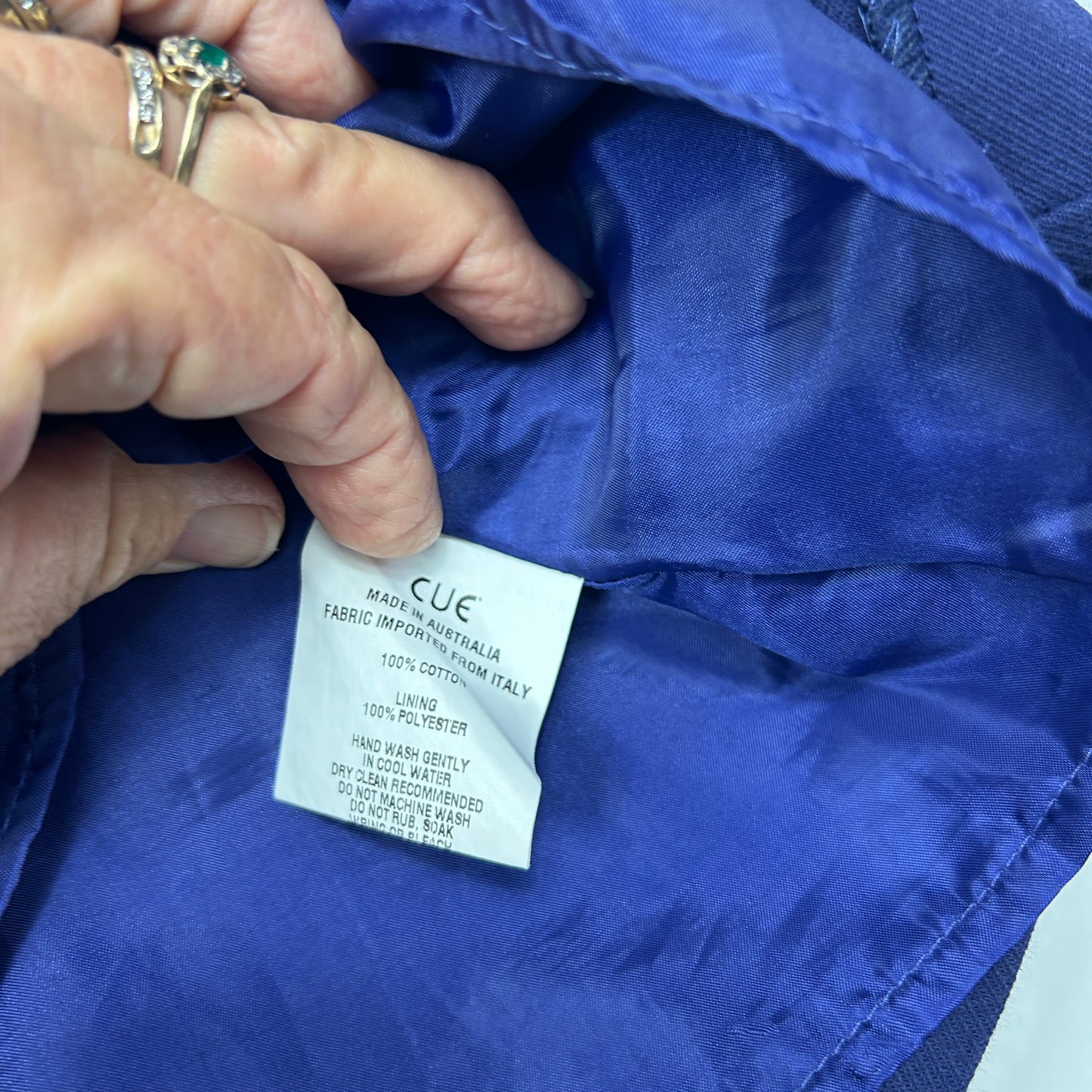 Cue Royal Blue Pleated Skirt - Size 14