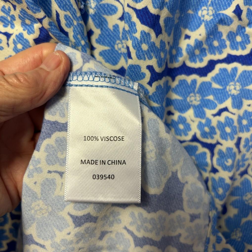 Sussan Blue Floral Top - Size L