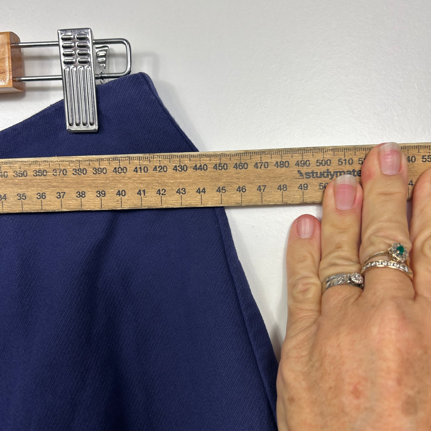 Cue Royal Blue Pleated Skirt - Size 14