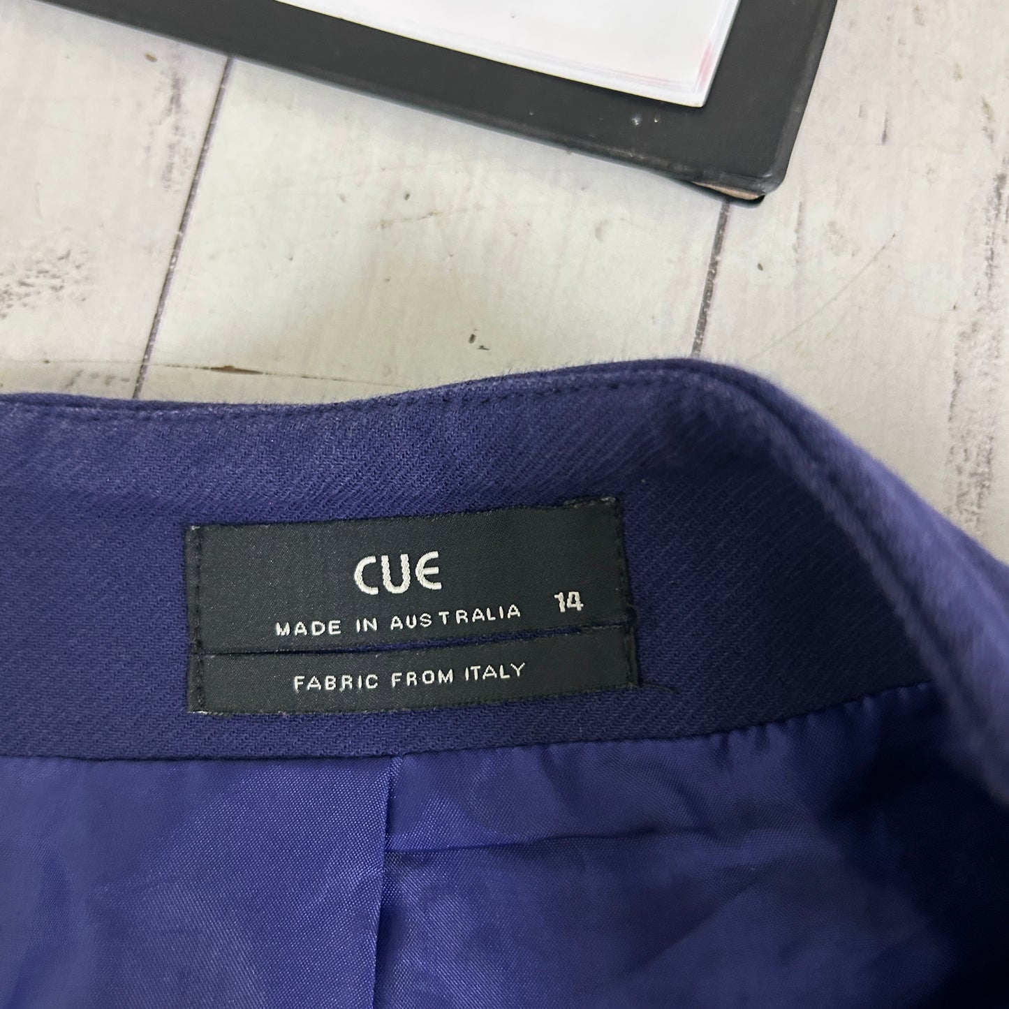 Cue Royal Blue Pleated Skirt - Size 14