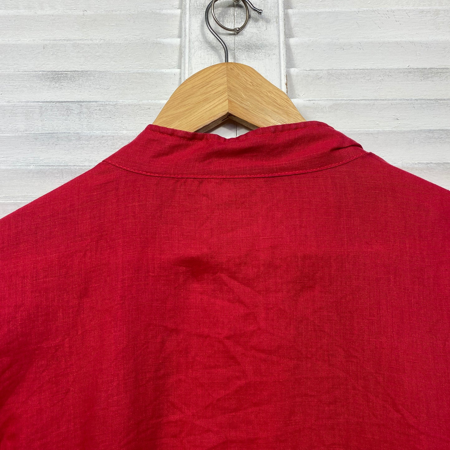 Noni B Top Size 14 Red Long Sleeve Open Front