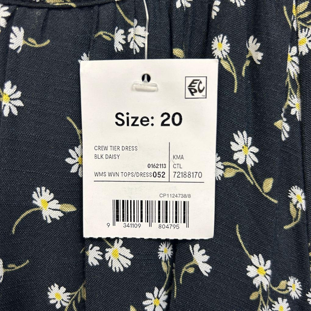 Anko Black Cotton Dress - Size 20