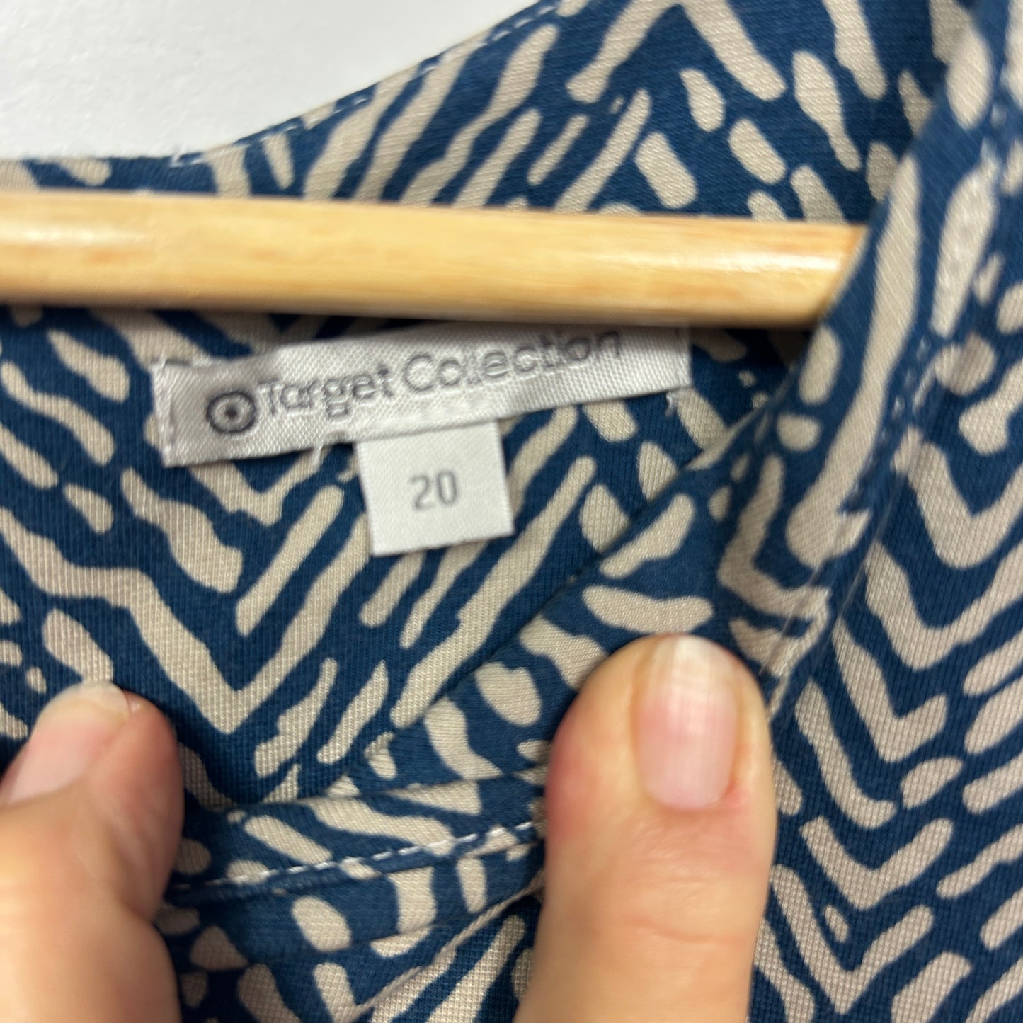 Target Collection Navy and Beige Multicoloured Dress - Size 20