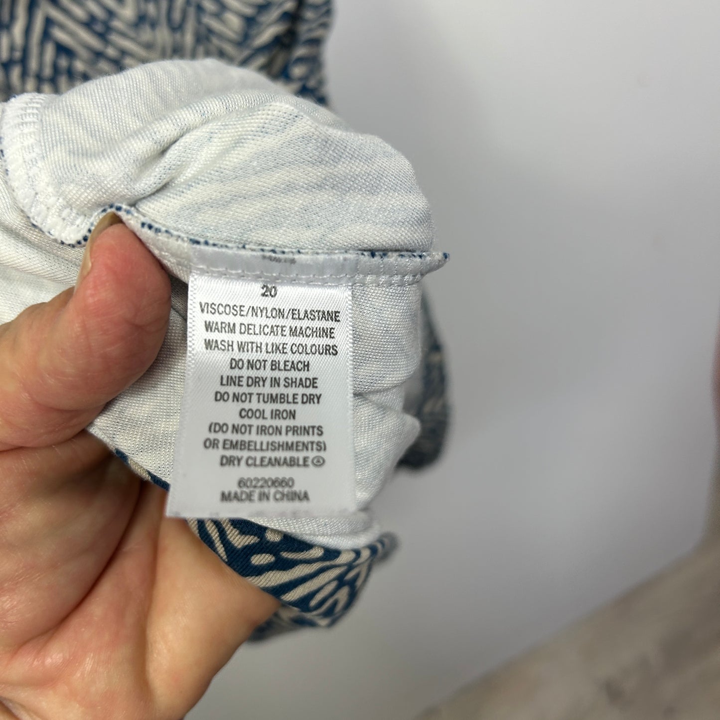 Target Collection Navy and Beige Multicoloured Dress - Size 20