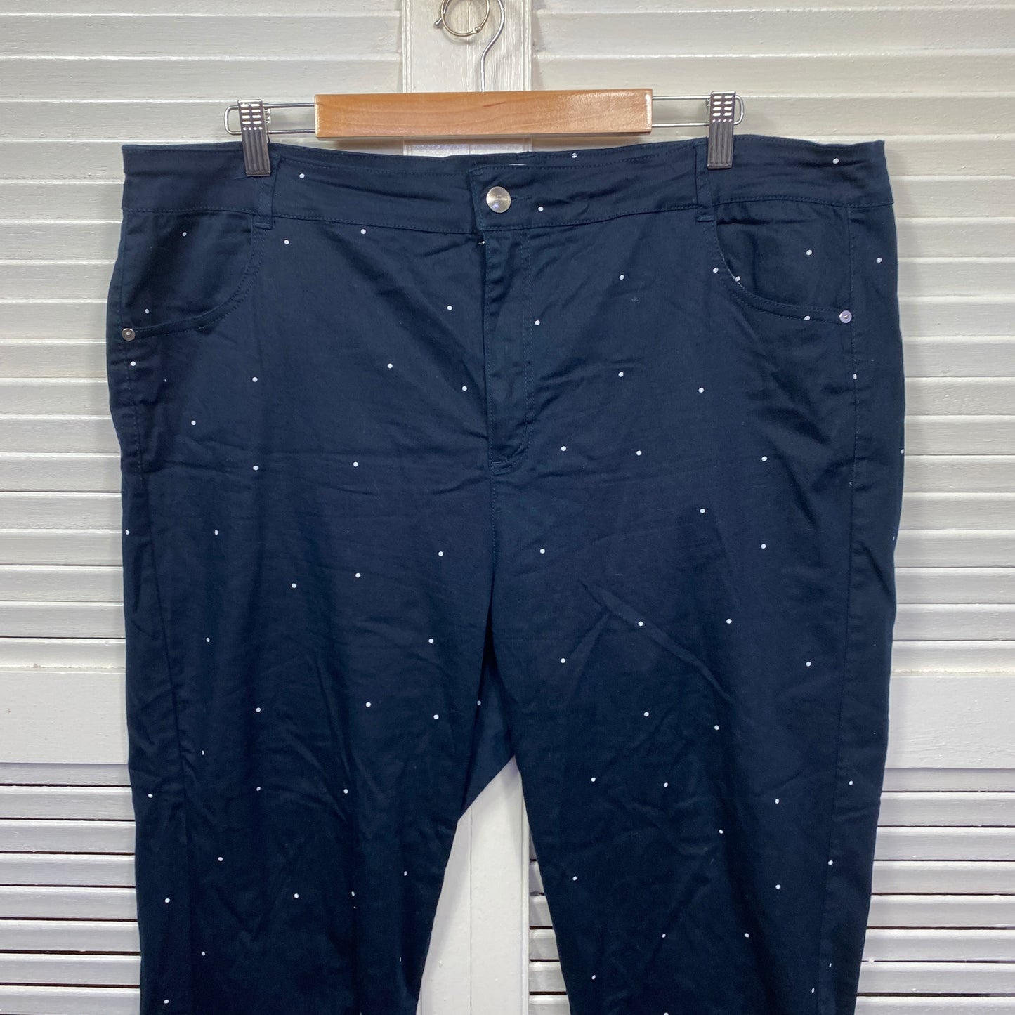 Virtuelle Jeans Size 20 Blue Pockets Polka Dots