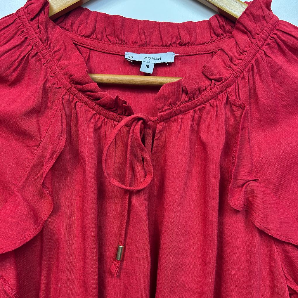 Target Red Cotton Top - Size 16