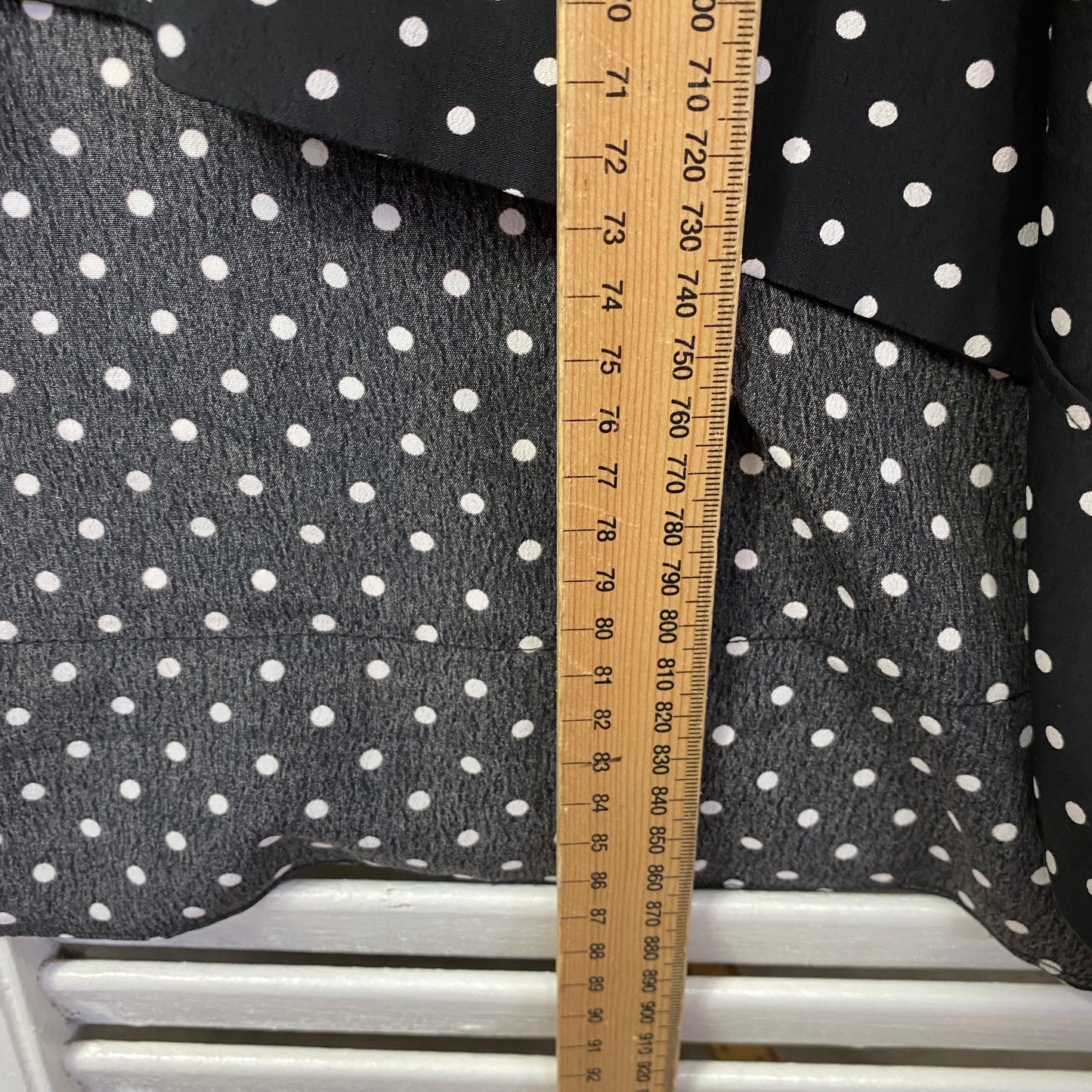 Belle Curve Top Size 26 Plus Black White Polka Dots