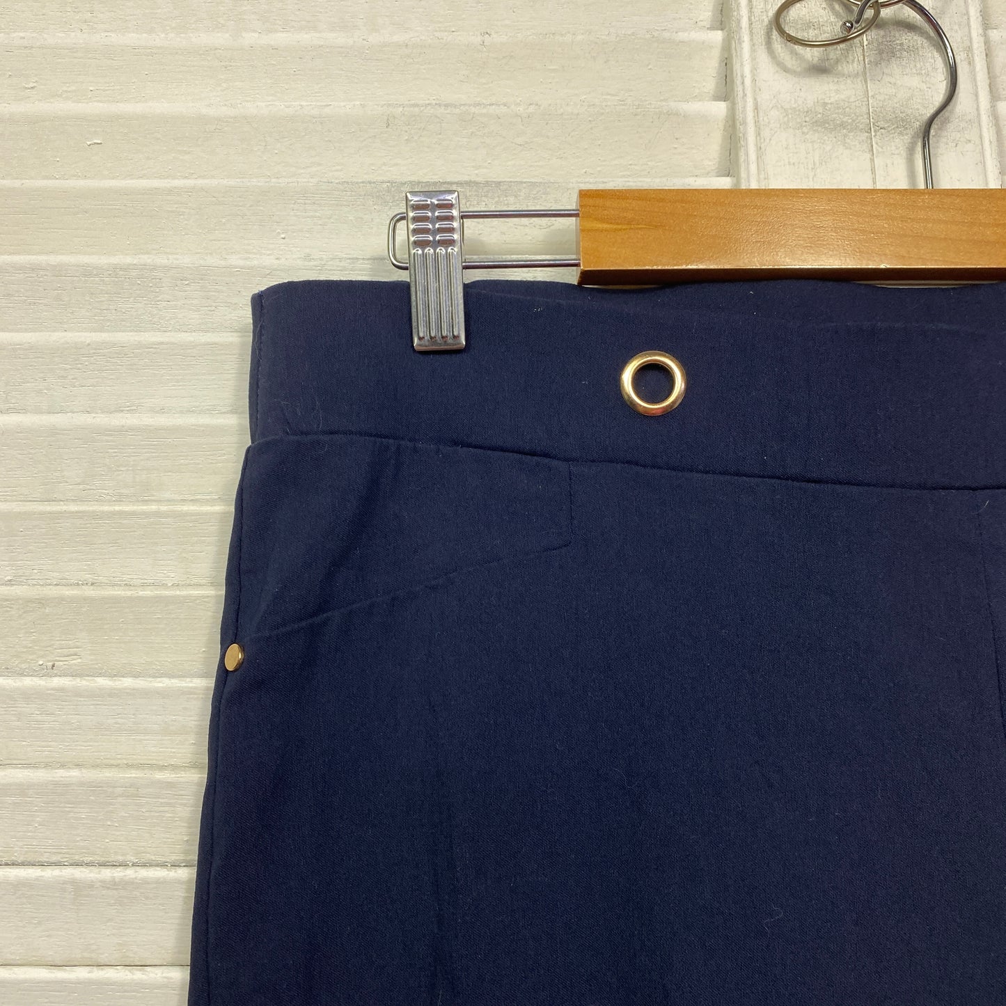 Rockmans Pants Size 14 Blue Navy Pull On Cropped