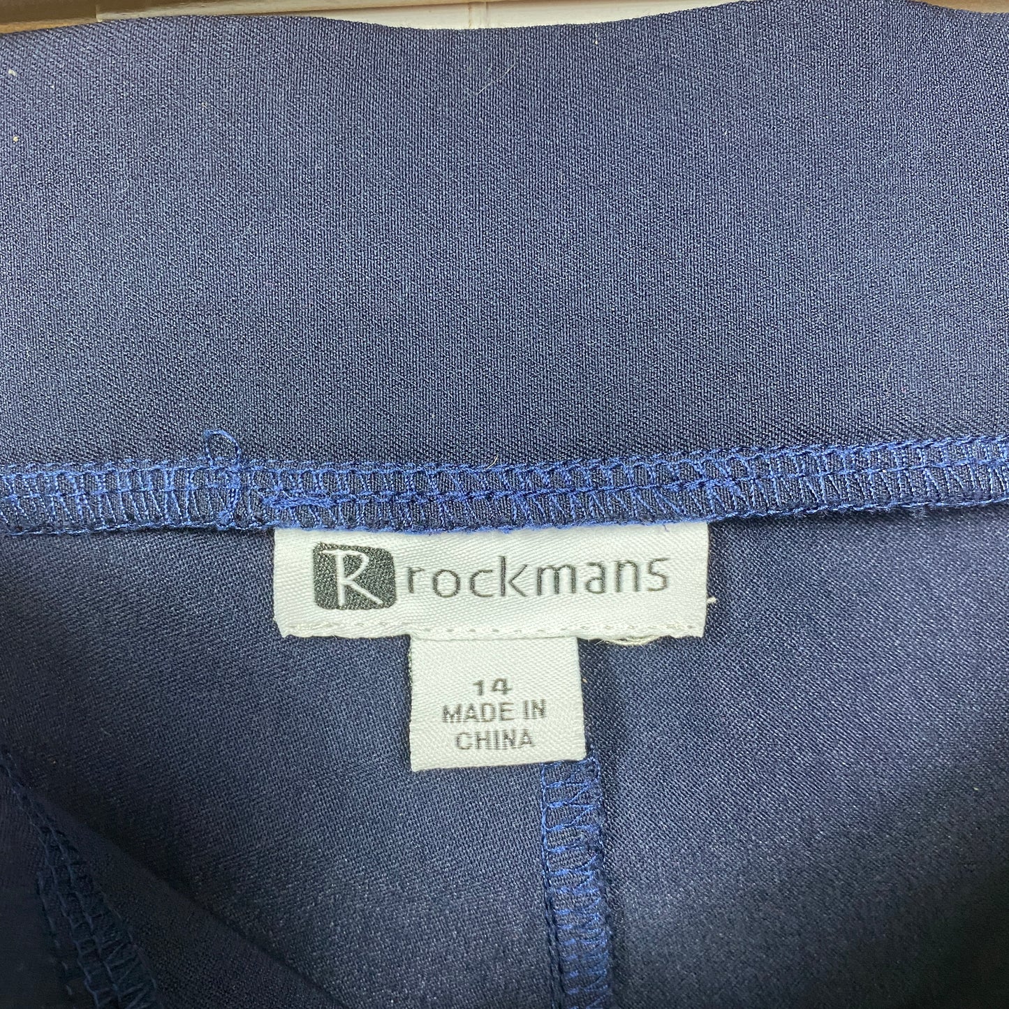 Rockmans Pants Size 14 Blue Navy Pull On Cropped