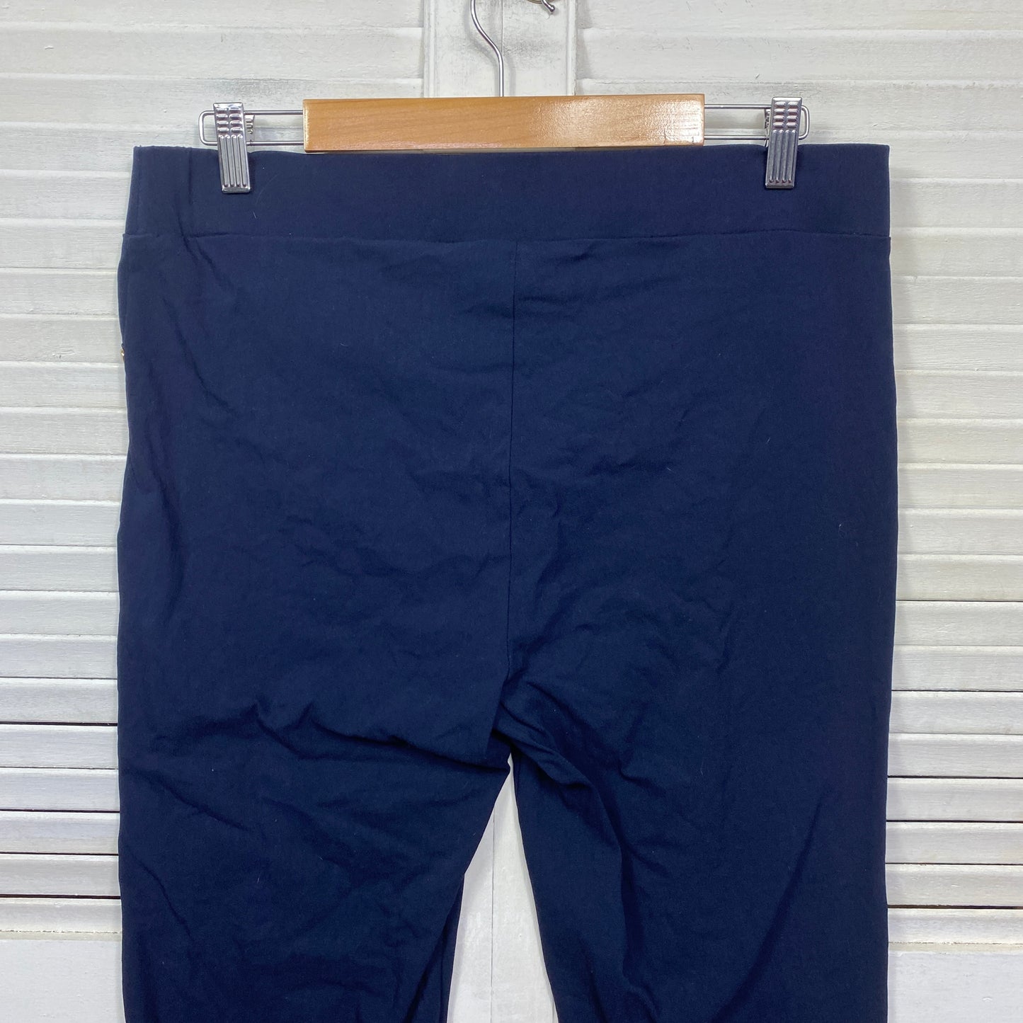 Rockmans Pants Size 14 Blue Navy Pull On Cropped