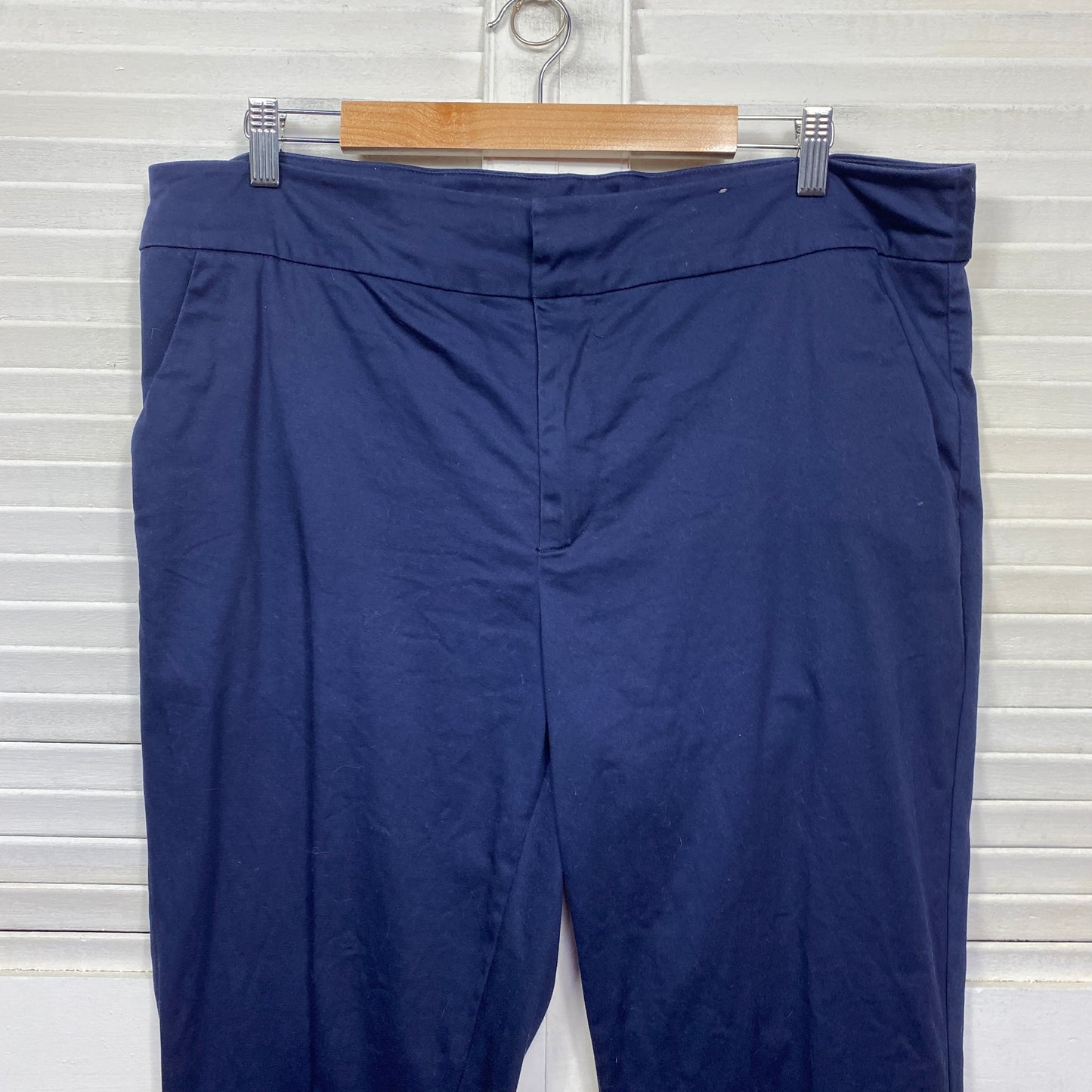 Belle Curve Pants Size 16 Plus Blue Pull On Pockets