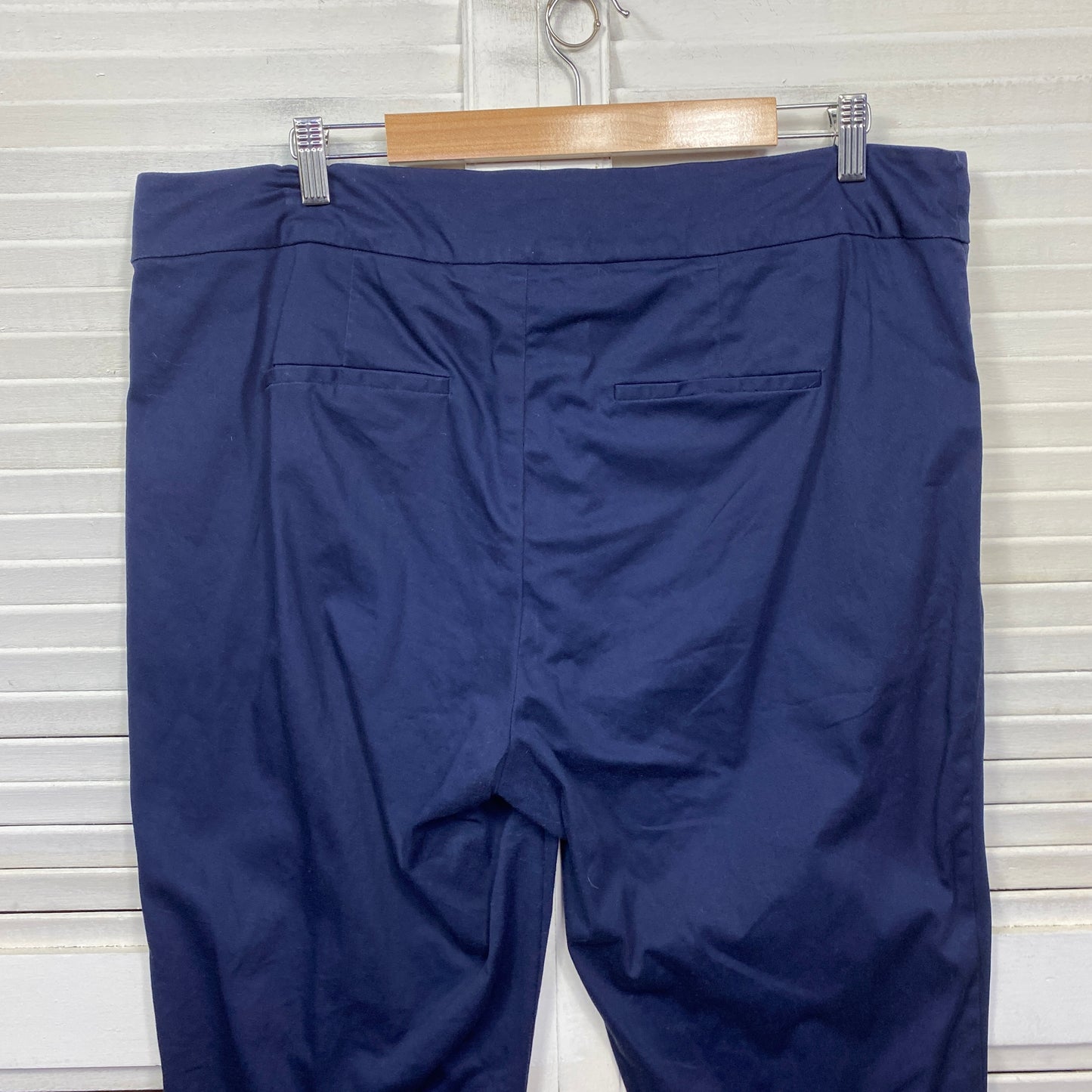 Belle Curve Pants Size 16 Plus Blue Pull On Pockets