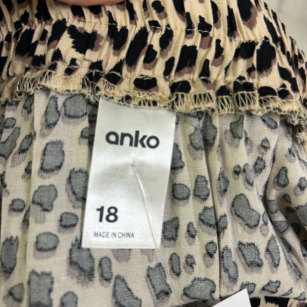 Anko Leopard Print Midi Skirt - Size 18