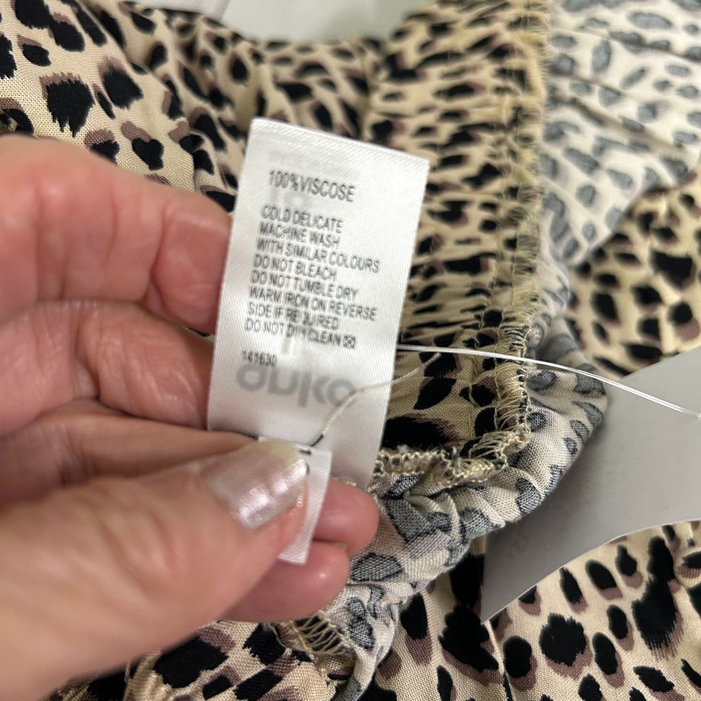 Anko Leopard Print Midi Skirt - Size 18