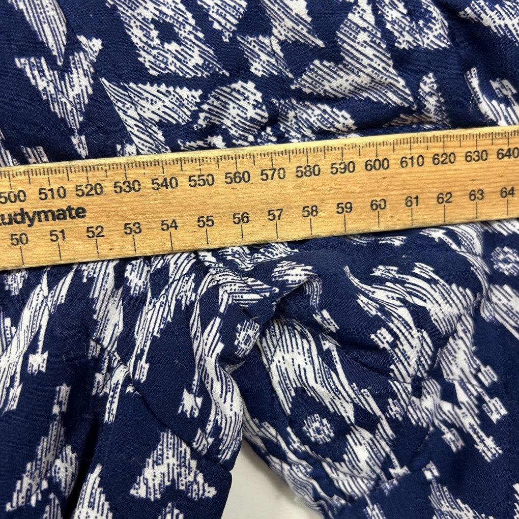 Atmosphere Navy and White Quiltted Jacket - Size 18