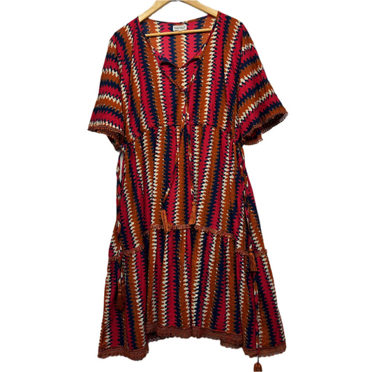 Harakat by Nordic Boho Dress Size 3XL 20 Pockets Drawstring High Waist