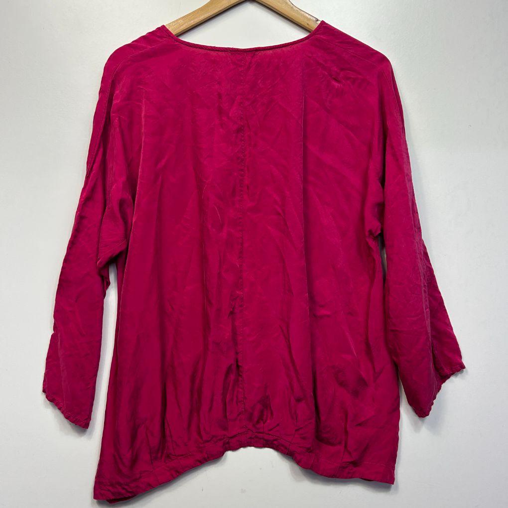 Ridley Pink Silk Tencel Top - Size 16/18