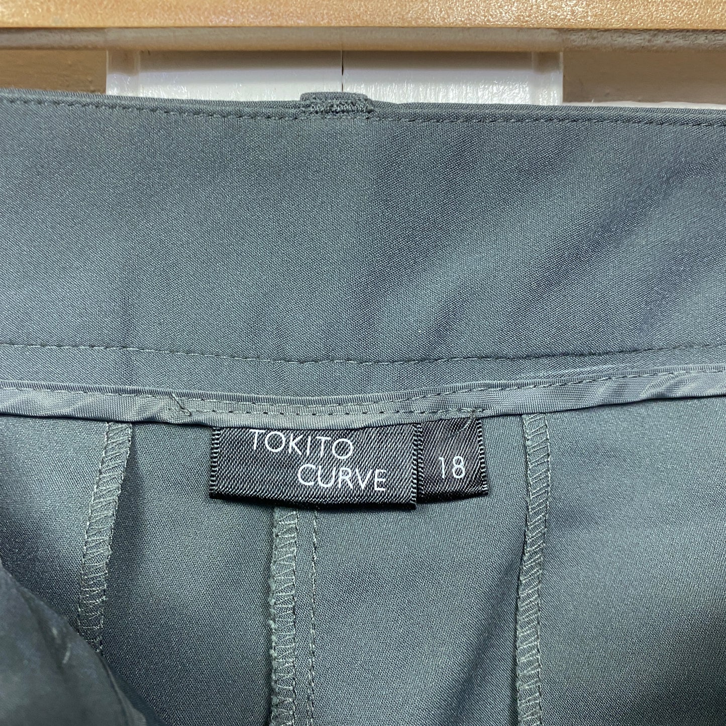 Tokito Curve Pants Size 18 Plus Grey Pockets Zip Fly