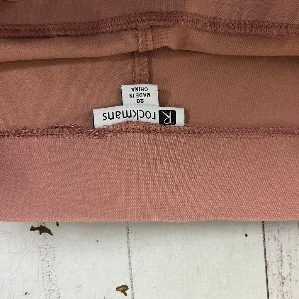 Rockmans Pink Cropped Pants - Size 20