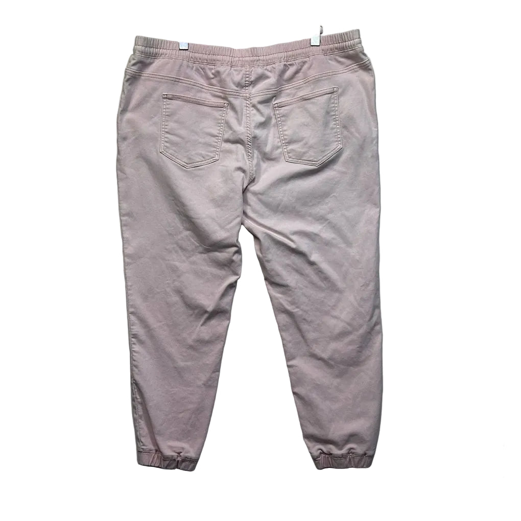 Breakers Pink Cotton Jogger Pants - Size 18