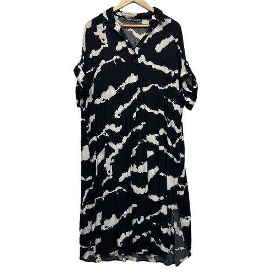 Willow Tree Dress Size Large / XL 14 16 Black White Pockets