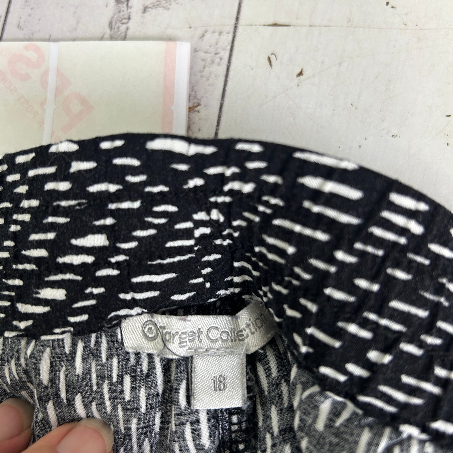 Target Black and White Geometric Print Pants - Size 18