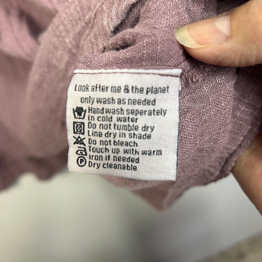 Free Love Tree of Life Mauve Cotton Boho Top - One Size