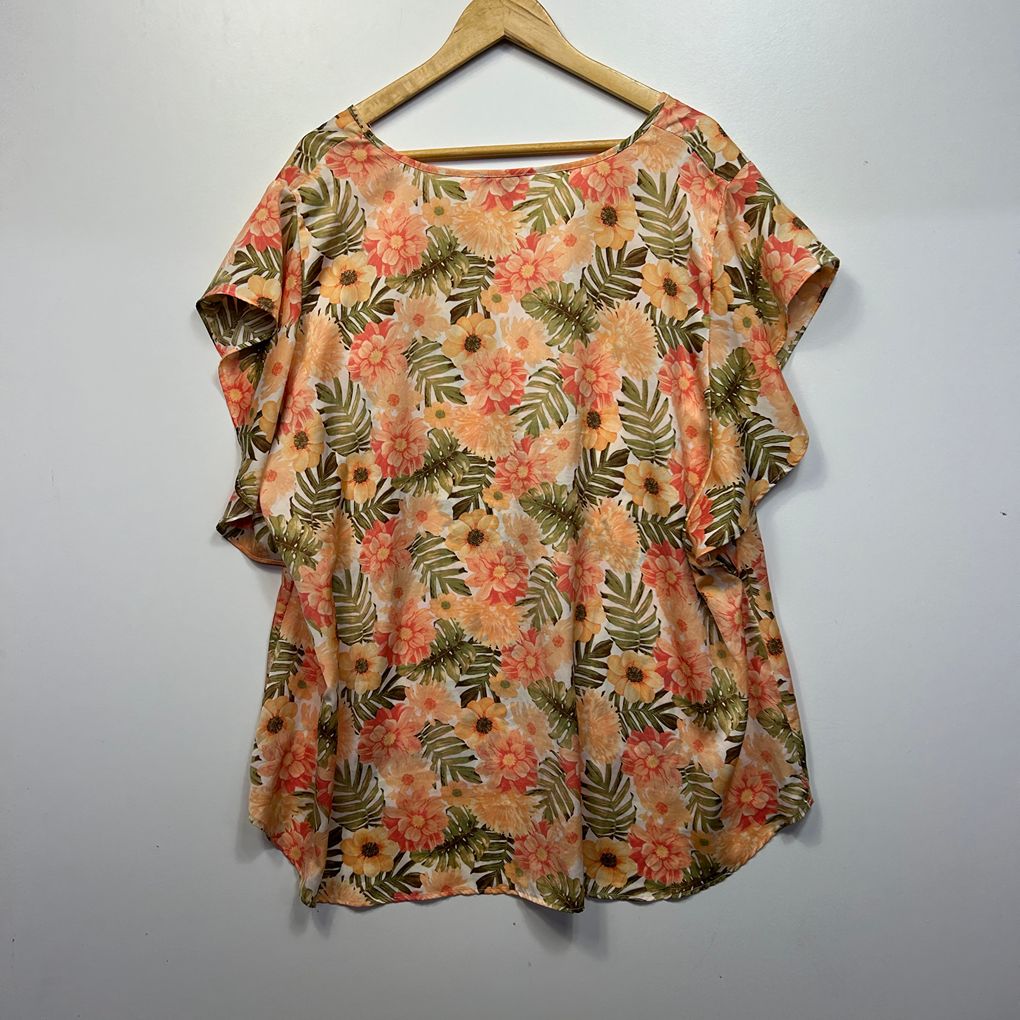 Target Peach Floral Top - Size 26