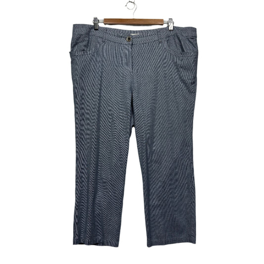Regatta Pants Size 18 Blue Check Pockets Cropped Zip Fy